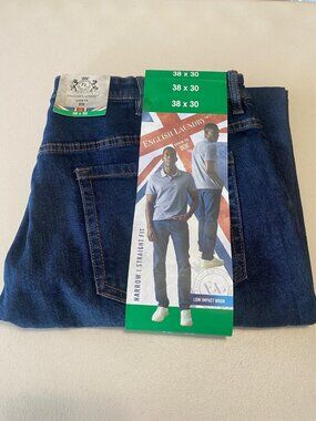 English Laundry Men's Straight Fit Jeans in Dark Indigo